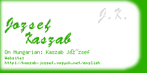 jozsef kaszab business card